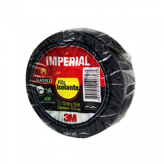 Fita Isolante 10m x 18mm 33+ Profissional - Imperial 